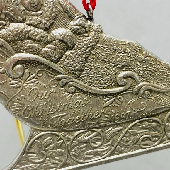 Our Christmas Together Hallmark Keepsake Ornament 1997 Couple Sleigh Ride - Picture 4 of 8